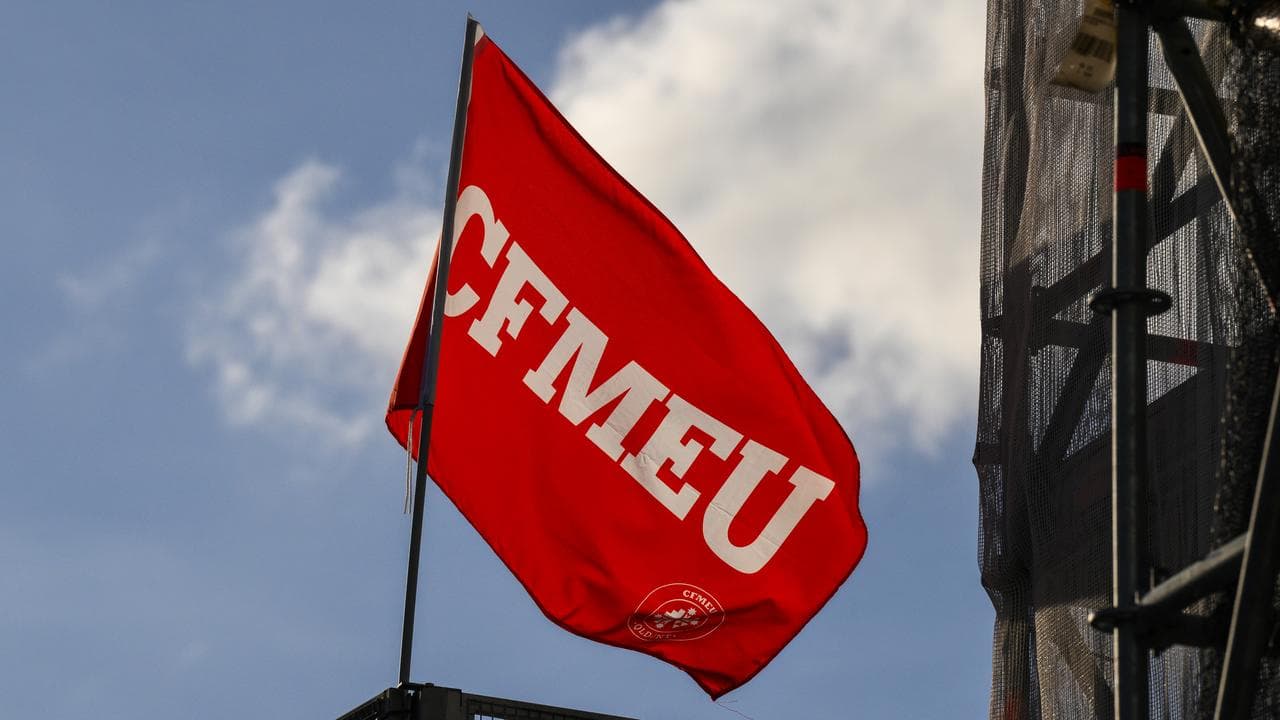 A CFMEU flag (file image)