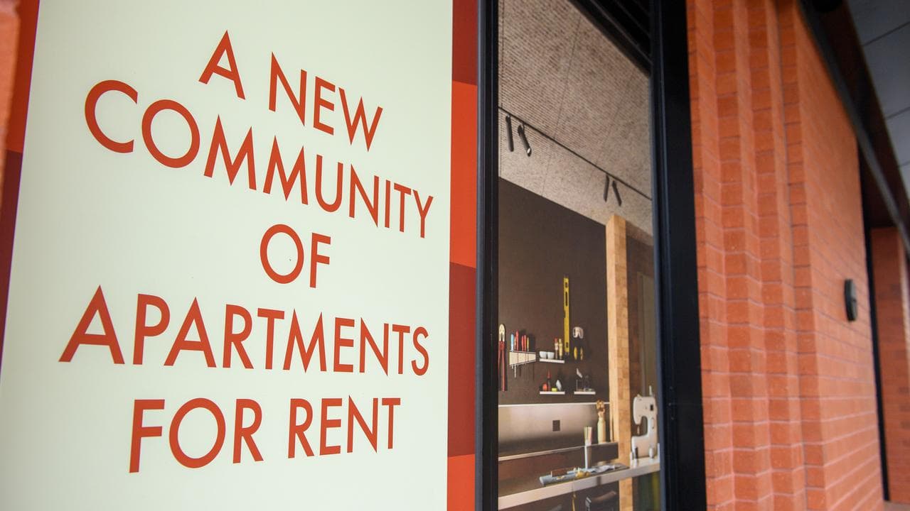 A sign at an apartment building for rent in Melbourne (file image)