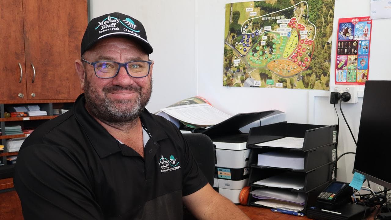 Mersey Bluff Caravan Park owner Luke Emmett