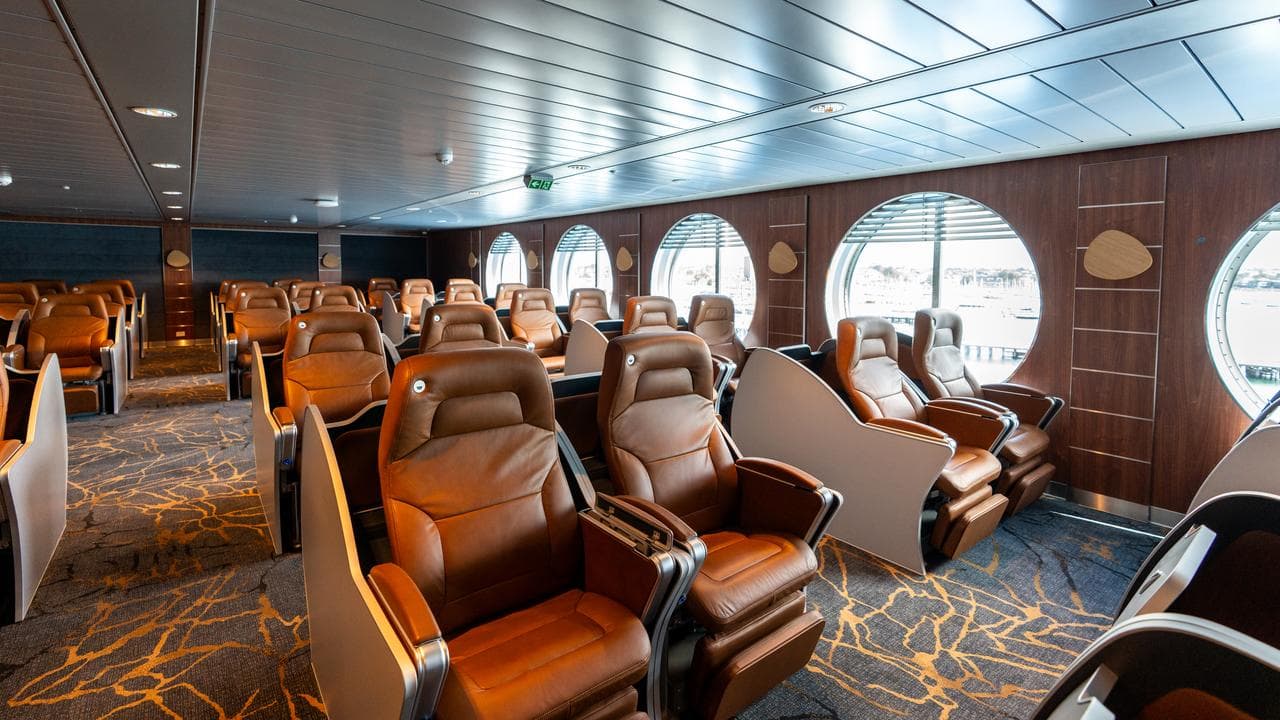 business class seating on the new ferries (file image)