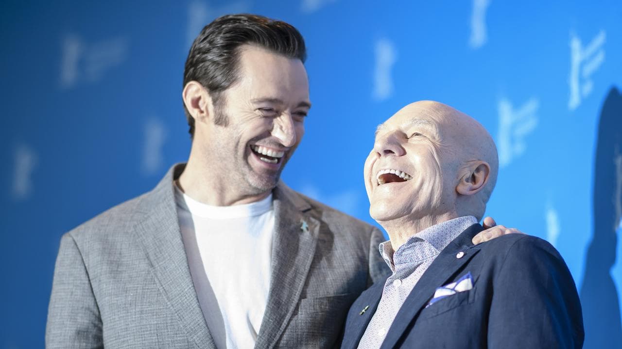 Hugh Jackman and Patrick Stewart in 2017