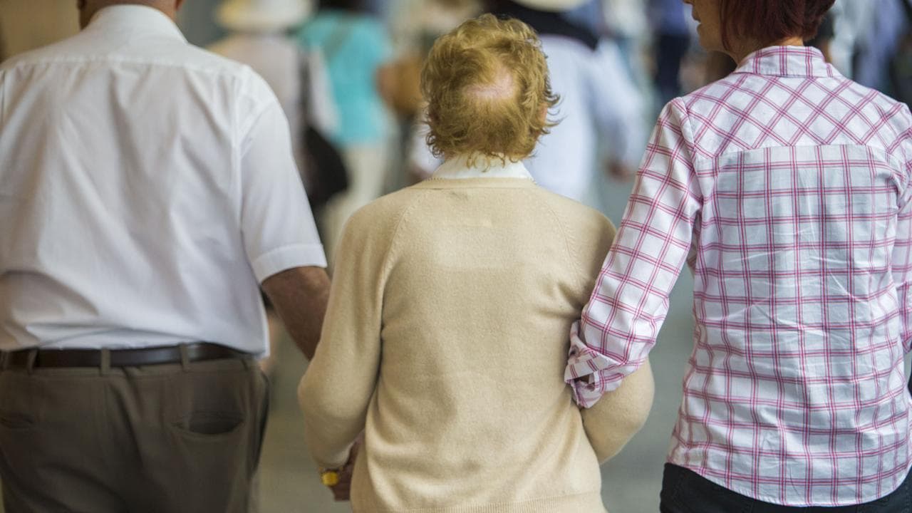 Old person walking