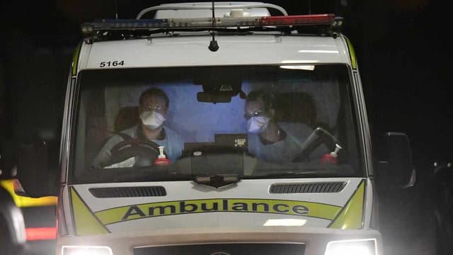 Paramedics shaken after ambulance run off road