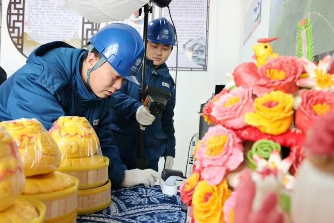 State Grid Taian Power Supply Company: Full Electric Power Escorts, Intangible Cultural Heritage the Flower Steamed Bun Smells Fragrant
