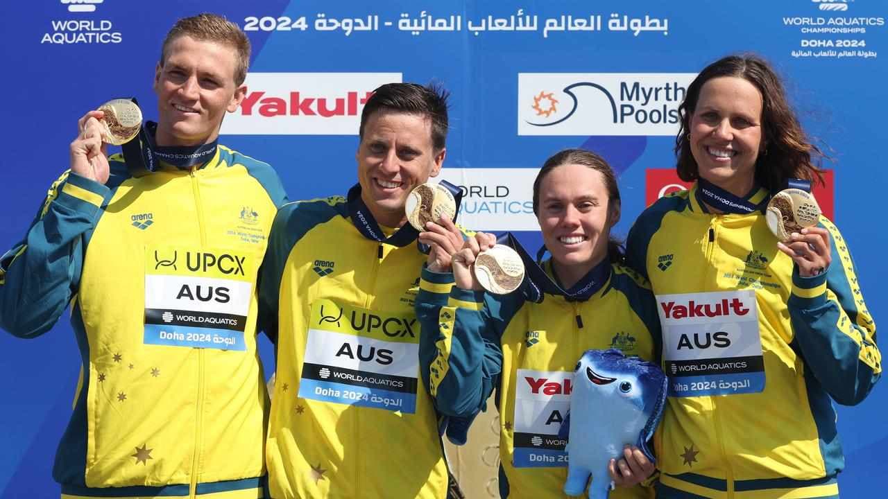 Aussies win first swimming gold at Doha worlds