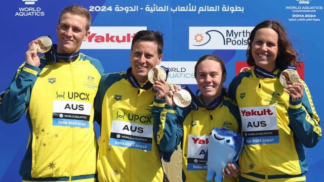 Aussies win first swimming gold at Doha worlds