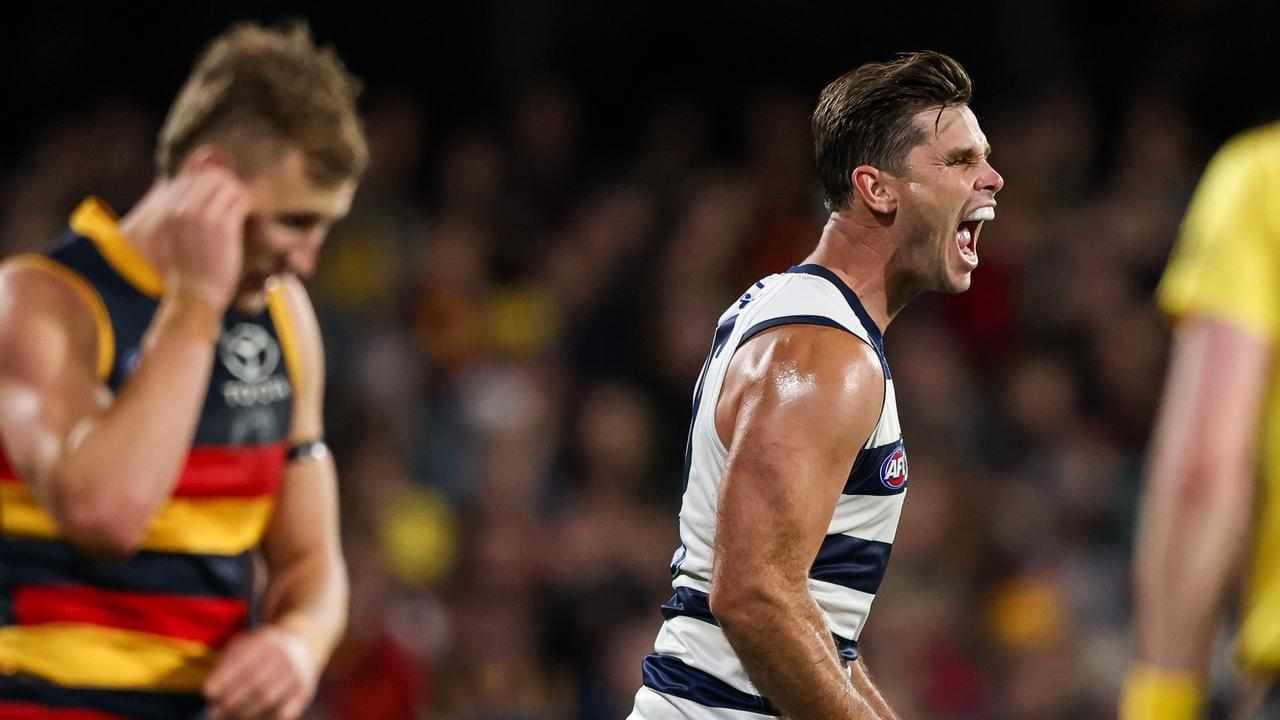 Four-goal Hawkins stars as Geelong down Adelaide