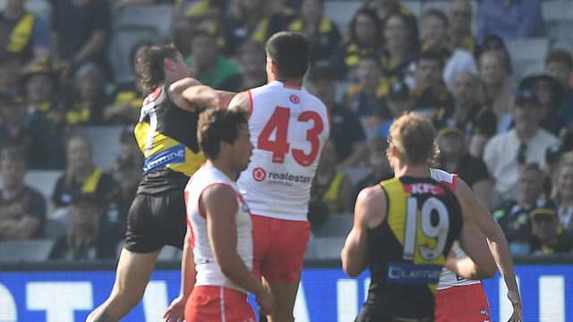 Tigers' Baker to serve one-game AFL ban for high bump