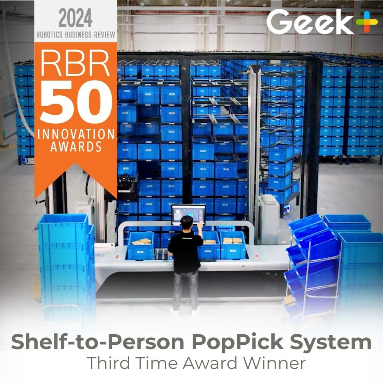 Geek+ awarded RBR innovation award for third time, named among globe's top robotics innovators