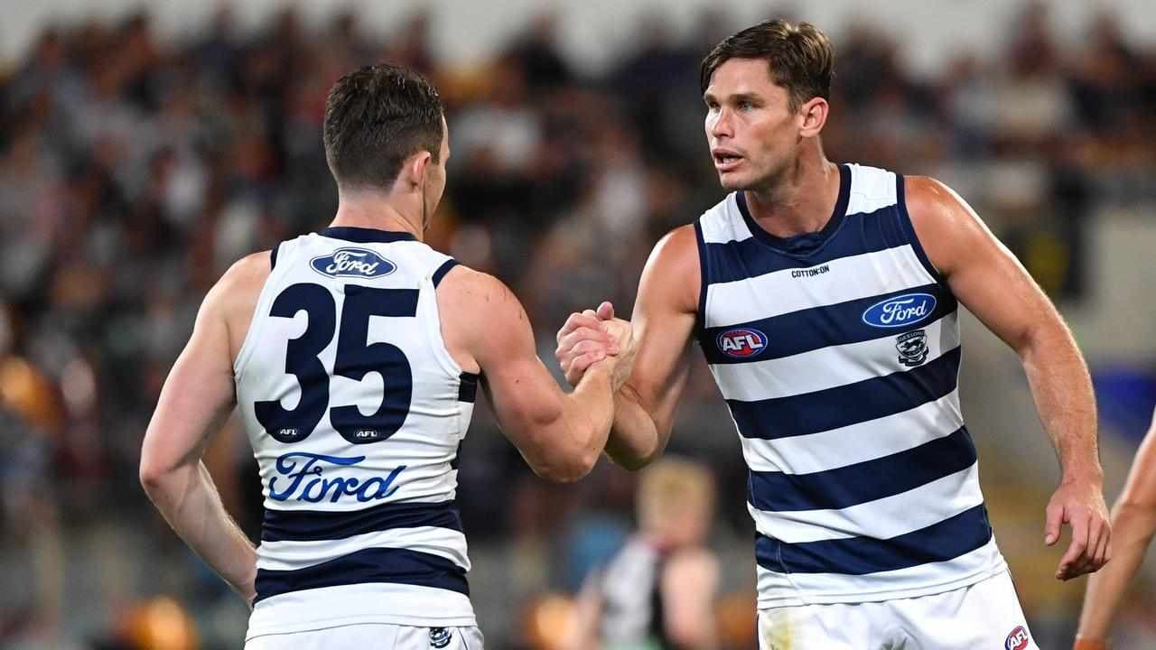 Hawkins, Dangerfield bolster Cats for Gabba AFL clash