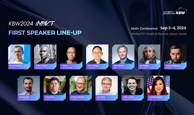 Korea Blockchain Week 2024 Announces Esteemed Headline Speakers, Claiming its Crown as the World's Pre-eminent Web3 Conference