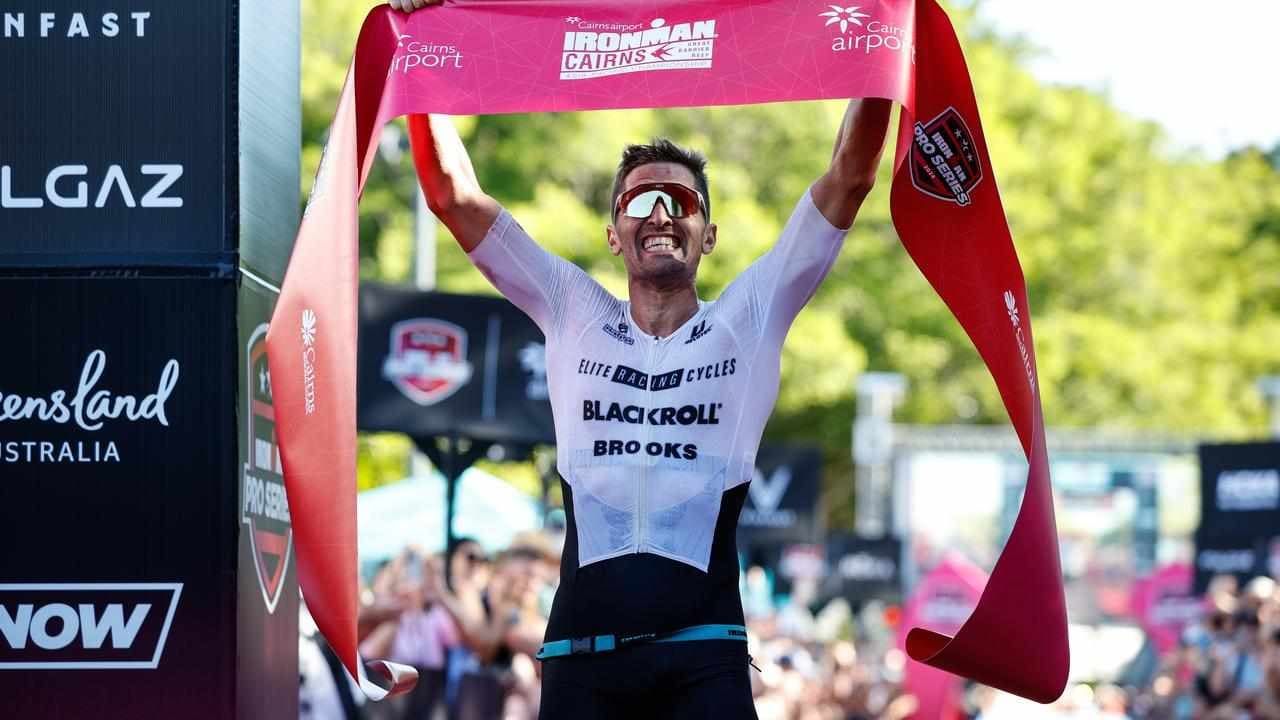 Aussie Matt Burton claims emotional Cairns Ironman win