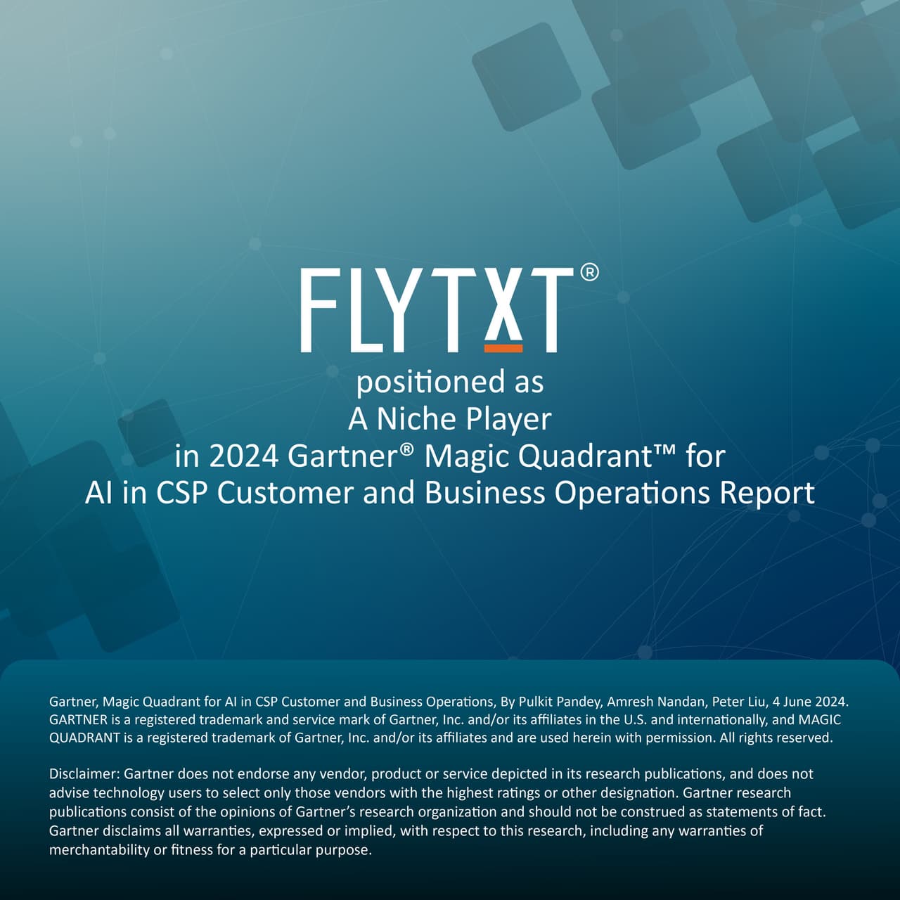 Flytxt included in the 2024 Gartner® Magic Quadrant™ for AI in CSP Customer and Business Operations