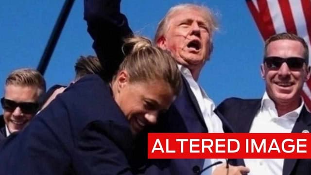 Spoofed images spread after Trump rally shooting