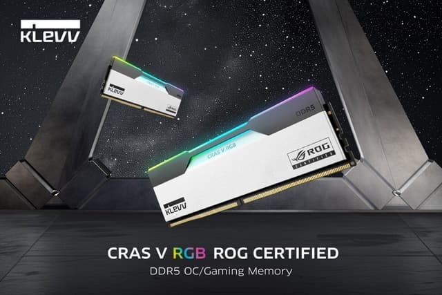 KLEVV INTRODUCES THE CRAS V RGB ROG CERTIFIED DDR5 MEMORY KITS