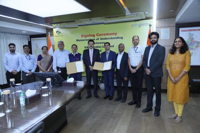 GAIL and AM Green signs Memorandum of Understanding for Jointly Developing Renewable Energy up to 2.5 GW and Green Chemical Projects