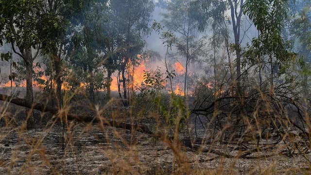 Country town in sights after fire burns home, bridge