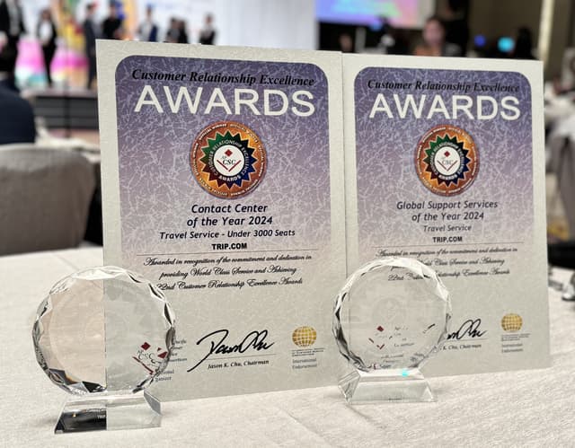 Trip.com Wins Double Recognition for Exceptional Customer Service at the International CRE Awards