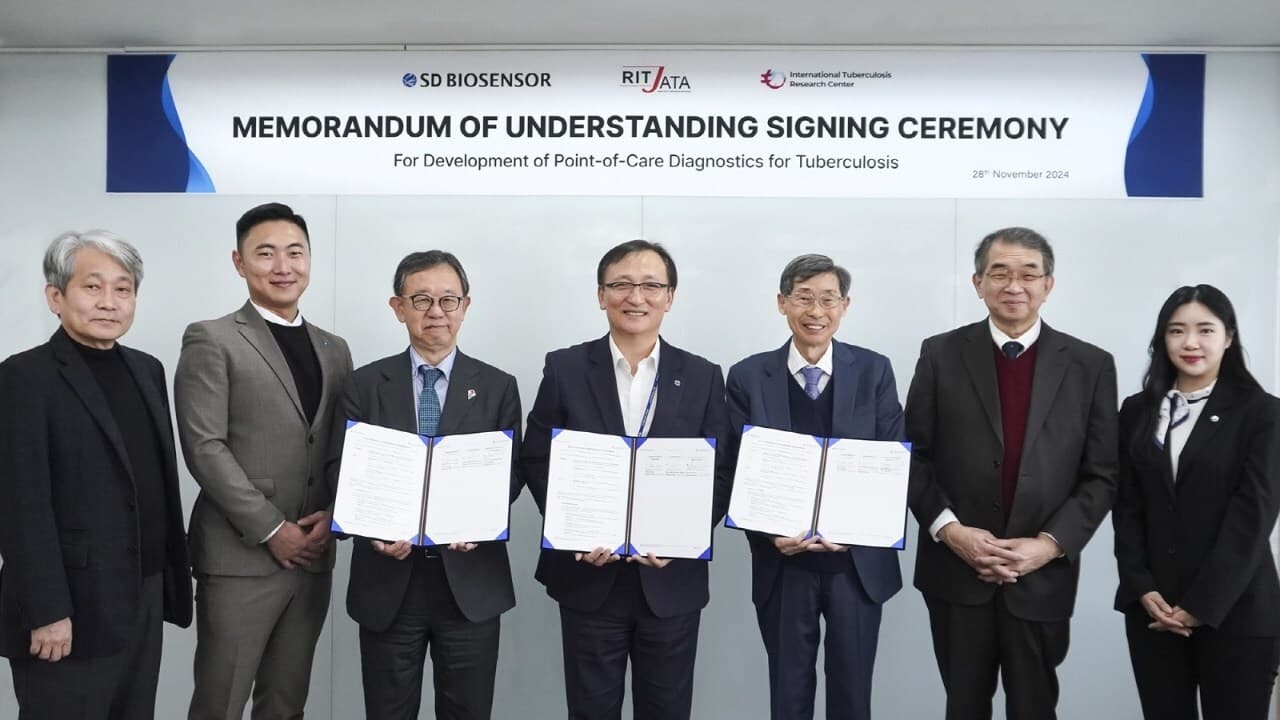 SD Biosensor Signs Tripartite MOU for R&D of New Products for Extensively Drug-Resistant Tuberculosis with Japan's RIT/JATA and Korea's International Tuberculosis Research Center