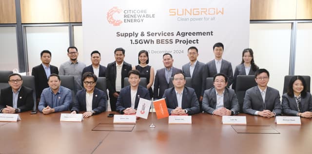 Sungrow and CREC Sign Landmark 1.5 GWh Battery Energy Storage Agreement in the Philippines