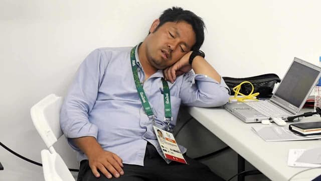 The land of nod: exhausted Aussies sleeping on the job