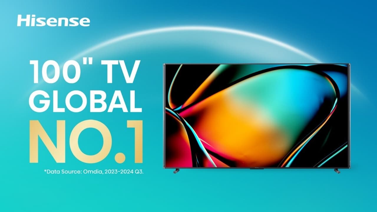 Hisense Secures Top Spot in 100-inch TV Global Shipments