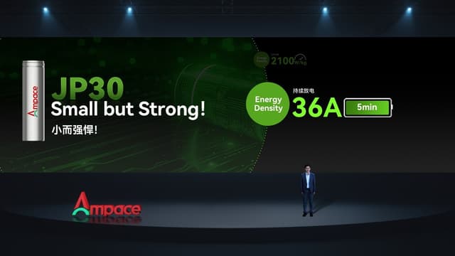 Ampace Announces the Global Launch of the JP30 Cylindrical Lithium Battery