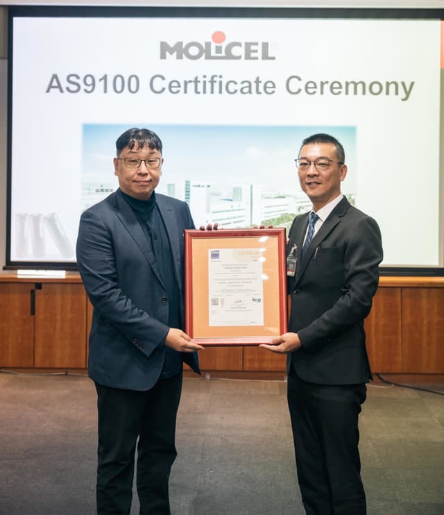 Molicel's Commitment to Aerospace-Grade Quality Recognized with AS9100