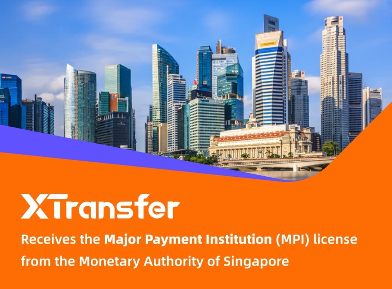 XTransfer Officially Receives MPI License from the Monetary Authority of Singapore