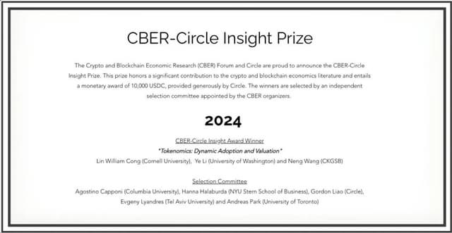 CKGSB Professor Wang Neng Receives 2024 CBER-Circle Insight Award for Groundbreaking Research in Blockchain Economics