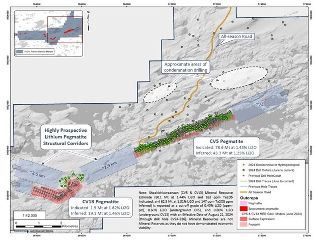Patriot Battery Metals Commences 2025 Winter Drill Program at the Shaakichiuwaanaan Property