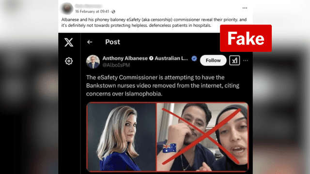 No, PM did not say eSafety commissioner is trying to remove video of Sydney nurses