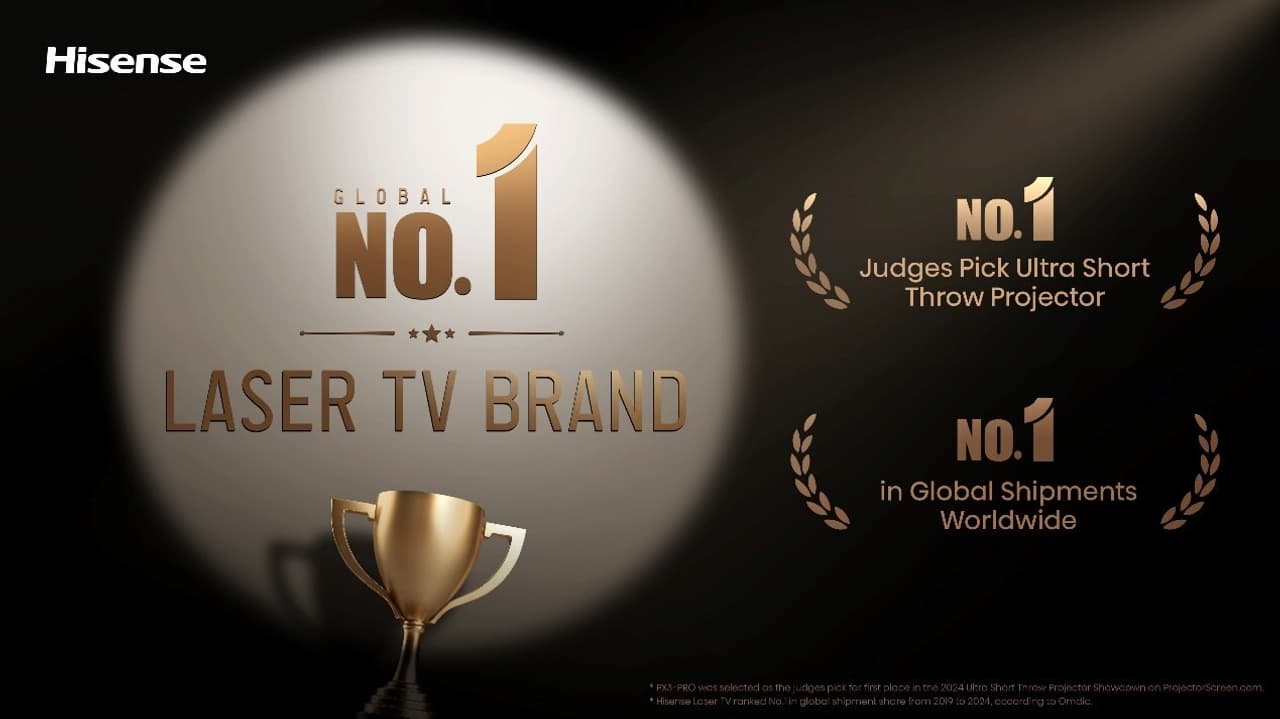 Hisense Laser TV Maintains Global No.1 Position for Six Years