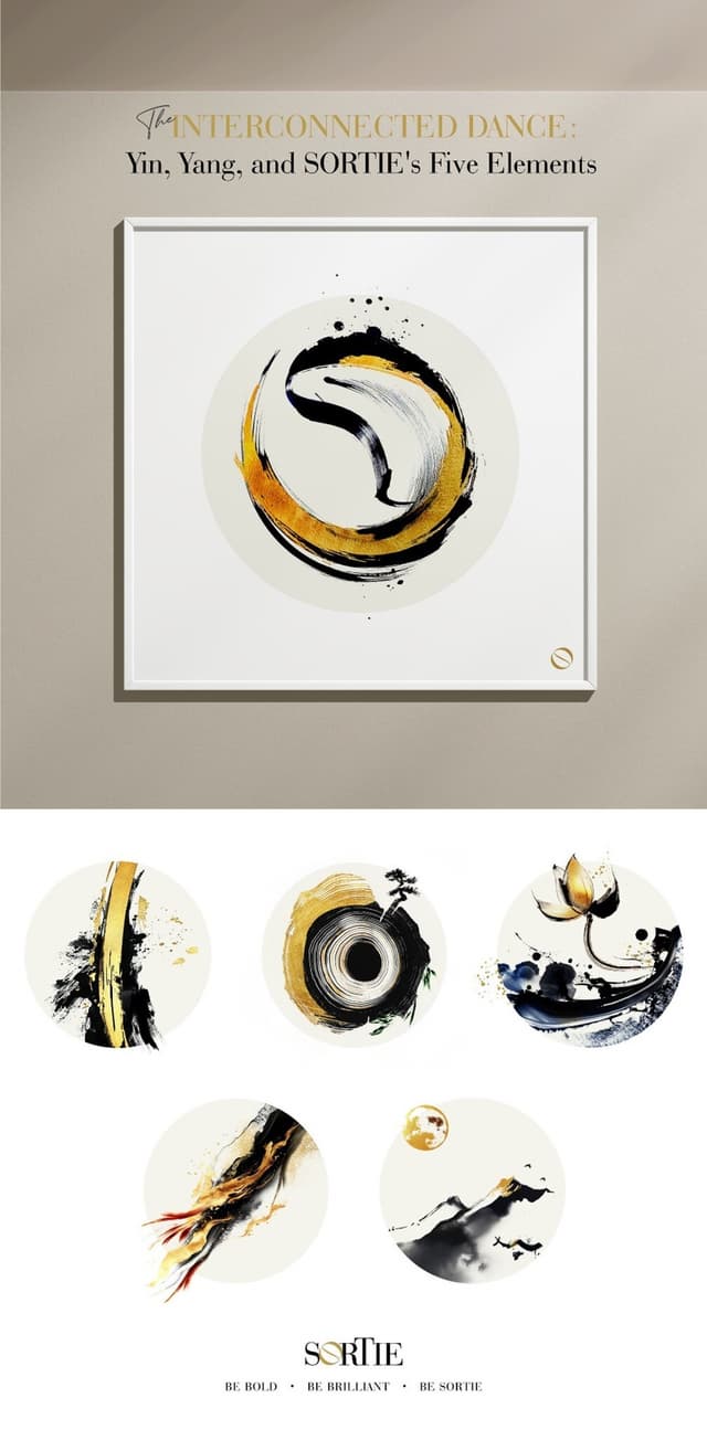 SORTIE Agency Unveils Groundbreaking Digital Art Collection as NFTs: The Interconnected Dance: Yin, Yang, and SORTIE's Five Elements