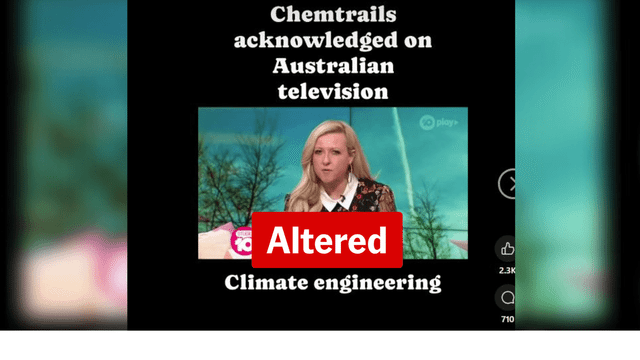 Manipulated TV footage used to spread false 'chemtrails' claim