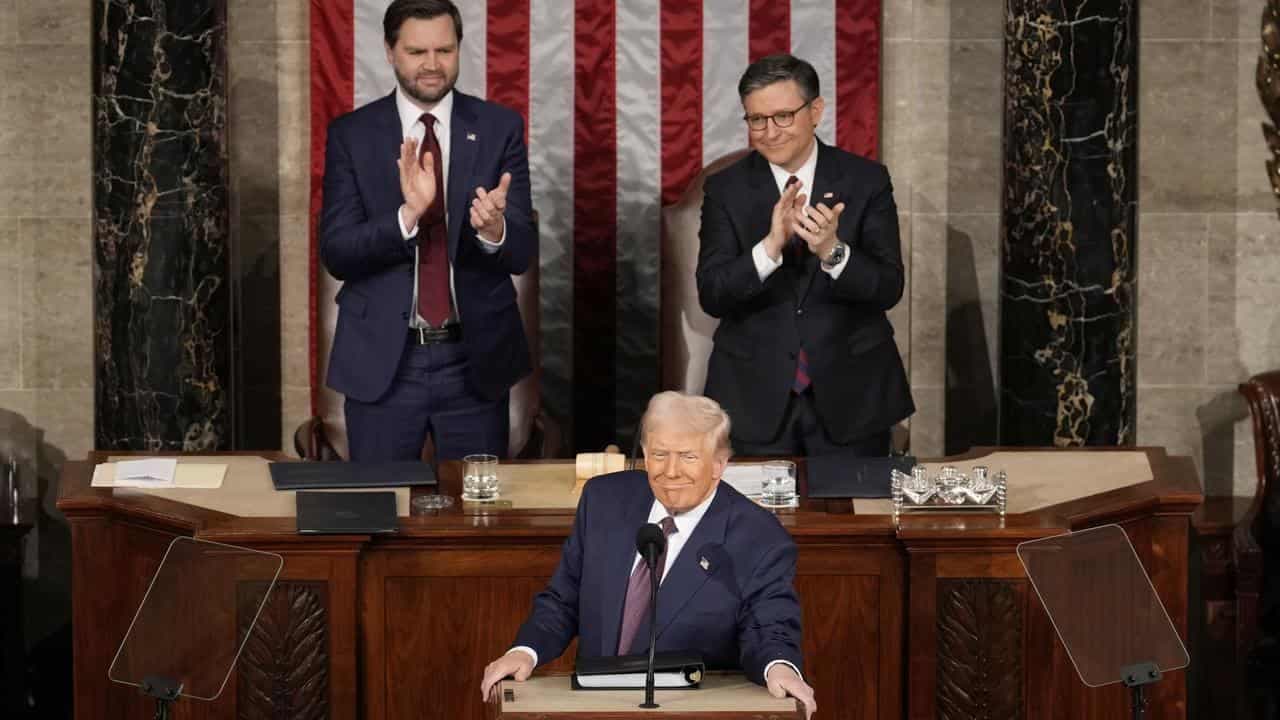 Trump speech boasts of 'swift and unrelenting' action
