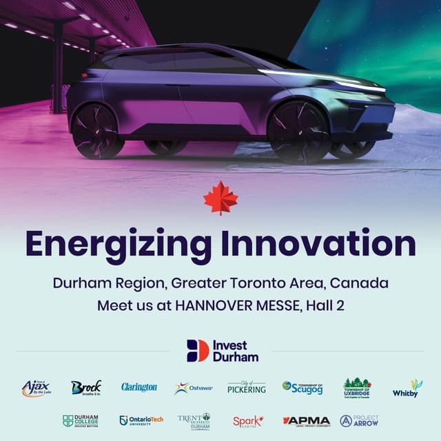 Durham Region to exhibit research and development expertise at HANNOVER MESSE