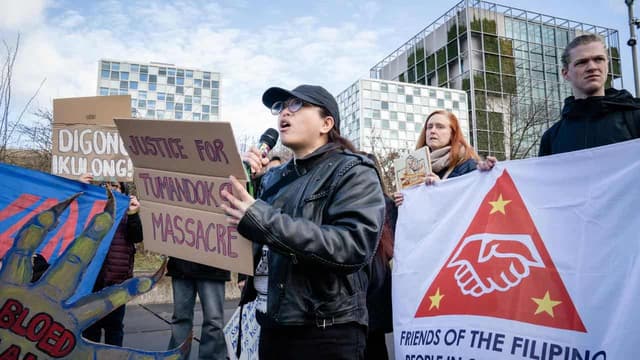 Philippines' Duterte on way to face charges at ICC