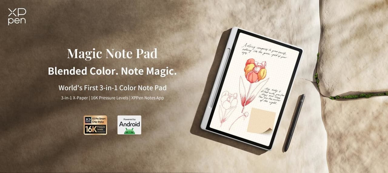 XPPen Unveils Magic Note Pad: Pioneering Digital Note-Taking with the World's First 3-in-1 Color Note Pad