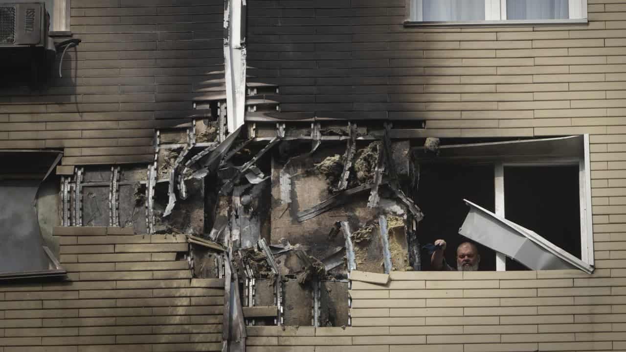 Russian drones hit Kyiv on eve of ceasefire talks