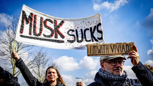 Anti-Elon Musk protesters swarm Tesla showrooms