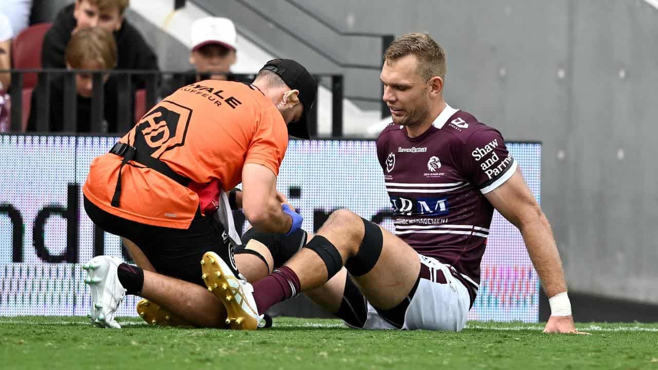 Knee knock sidelines Manly's Trbojevic for a month