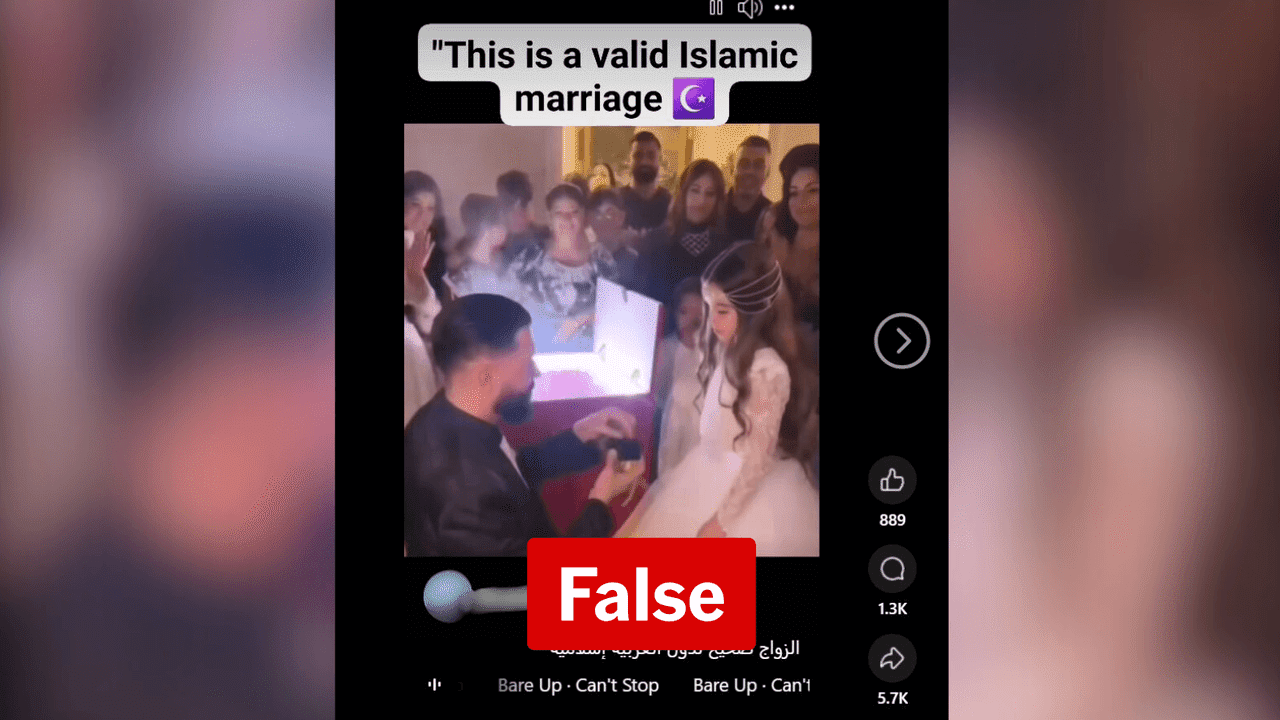 Catholic first communion video falsely claimed to show Muslim child wedding