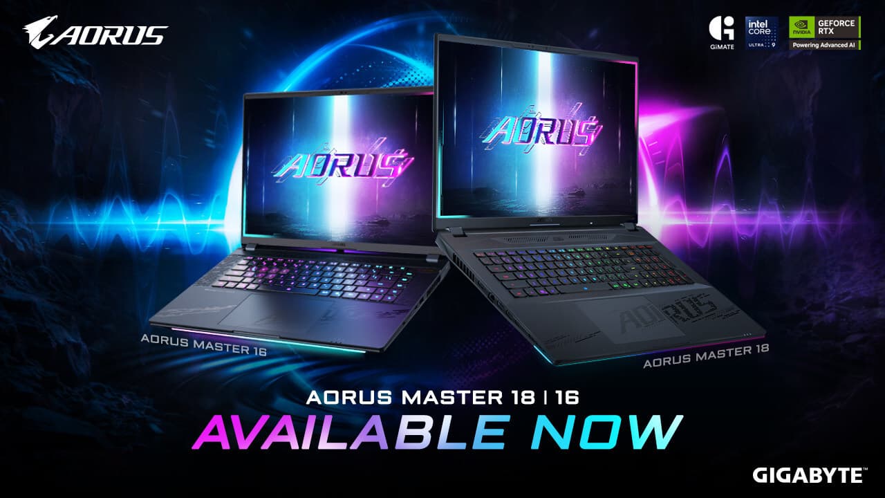 GIGABYTE AORUS AI PCs: MASTER 18 and 16 Are Now Available