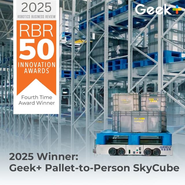 Geekplus named Top 50 robotics company in the world for the fourth time, cementing its leadership in warehouse robotics
