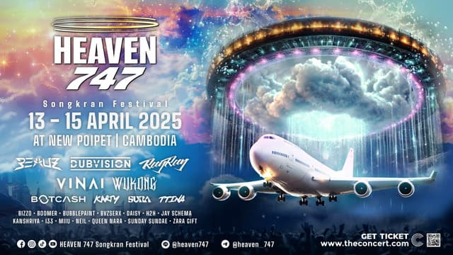 HEAVEN 747 Songkran Festival 2025: The World's First Songkran Festival on a Boeing 747 Lands in New Poipet, Cambodia