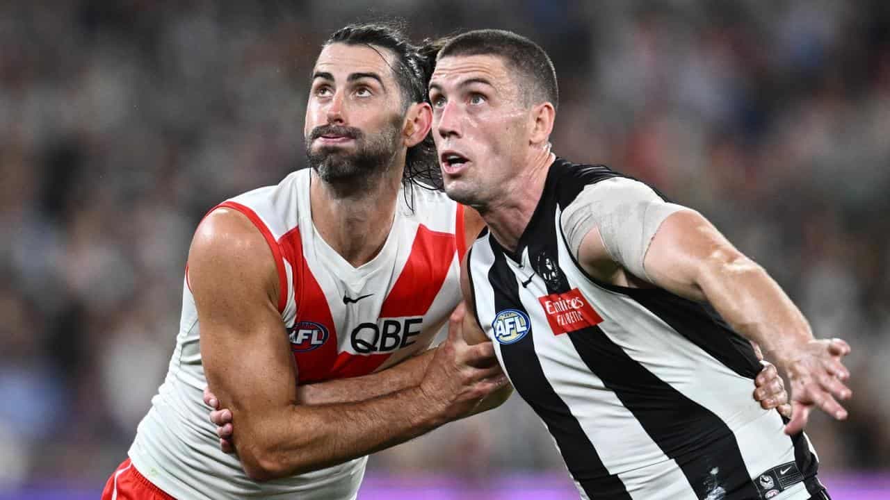Grundy relishing big AFL ruck duels, with Cameron next