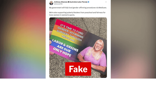 Parody PM account misleads with fake transgender care pledge