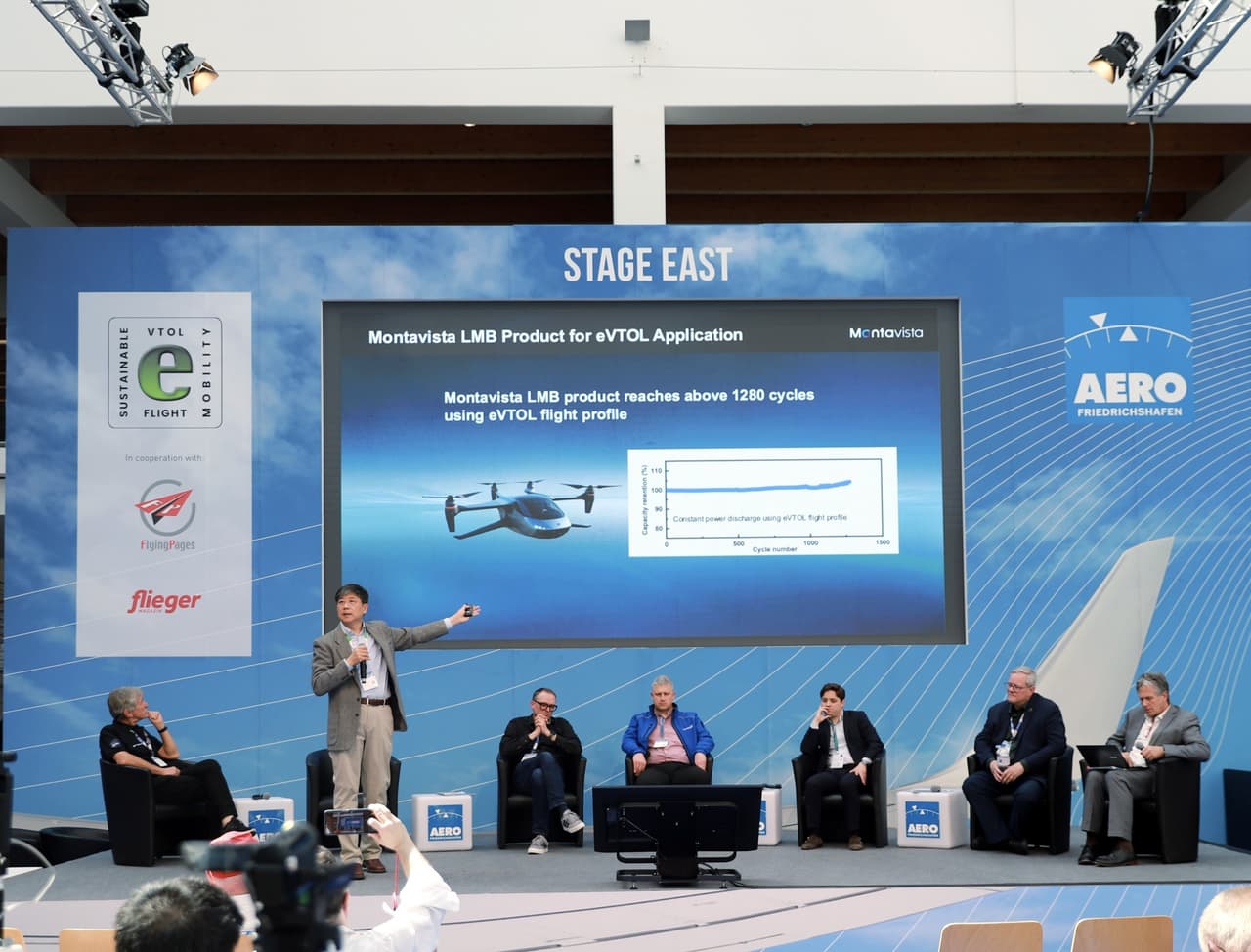 Montavista lithium metal battery product reaches above 1280 cycles using eVTOL flight profile