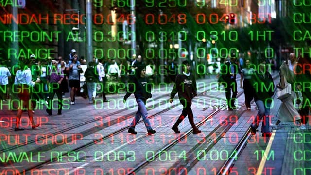 Australian shares grind back losses from US trade war